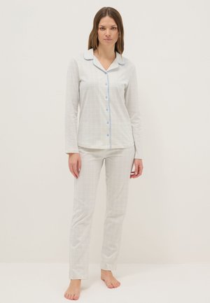 OVS, CHECK PYJAMAS REGULAR FIT SET - Pigiama - milky white