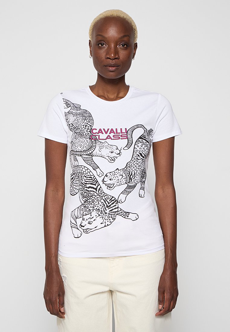 Cavalli Class T-shirt print wit Cavalli Class T-shirt print wit