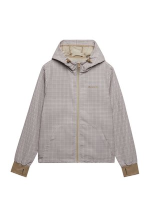 Bench, BENCH X SUPERDRY &AMP; CO BENCH HOODED SHELL ZIP JACKET - Giacca leggera - light moody check  dune