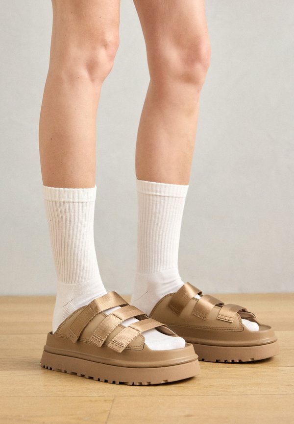 GOLDENGLOW SLIDE - Heeled mules - sand4