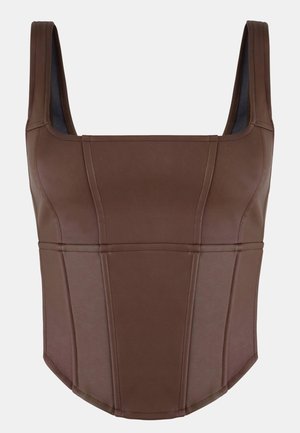 Amara Faux Leather - Top - brown