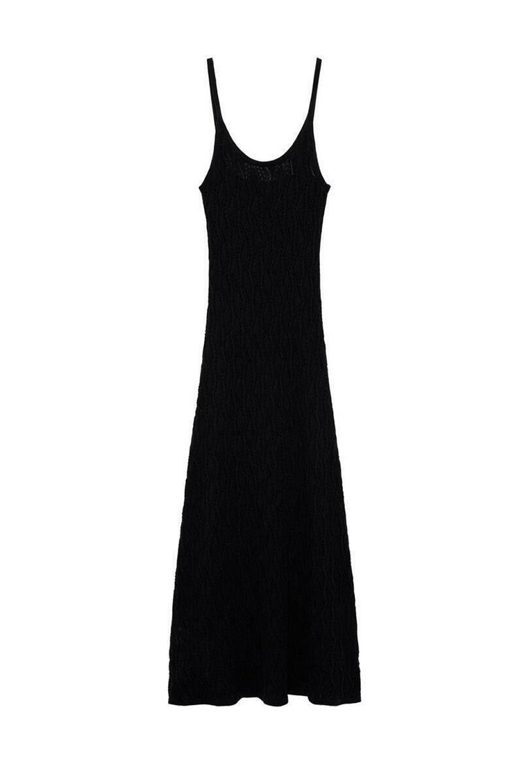 Mango Gebreide jurk zwart Mango Gebreide jurk zwart