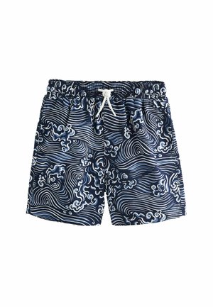 Next PRINTED REGULAR FIT - Shorts da mare - navy blue wave