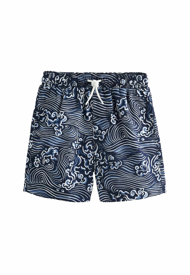 Next PRINTED REGULAR FIT - Shorts da mare - navy blue wave