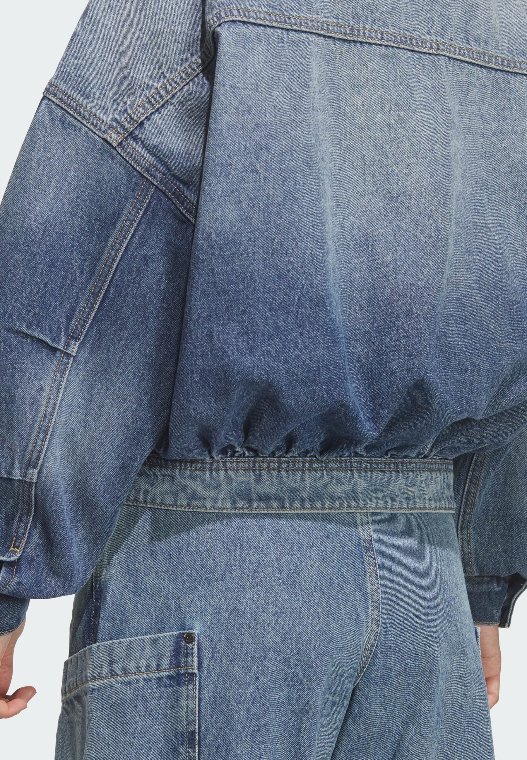 adidas Originals Džinsinis švarkelis - medium blue denim/mėlyna