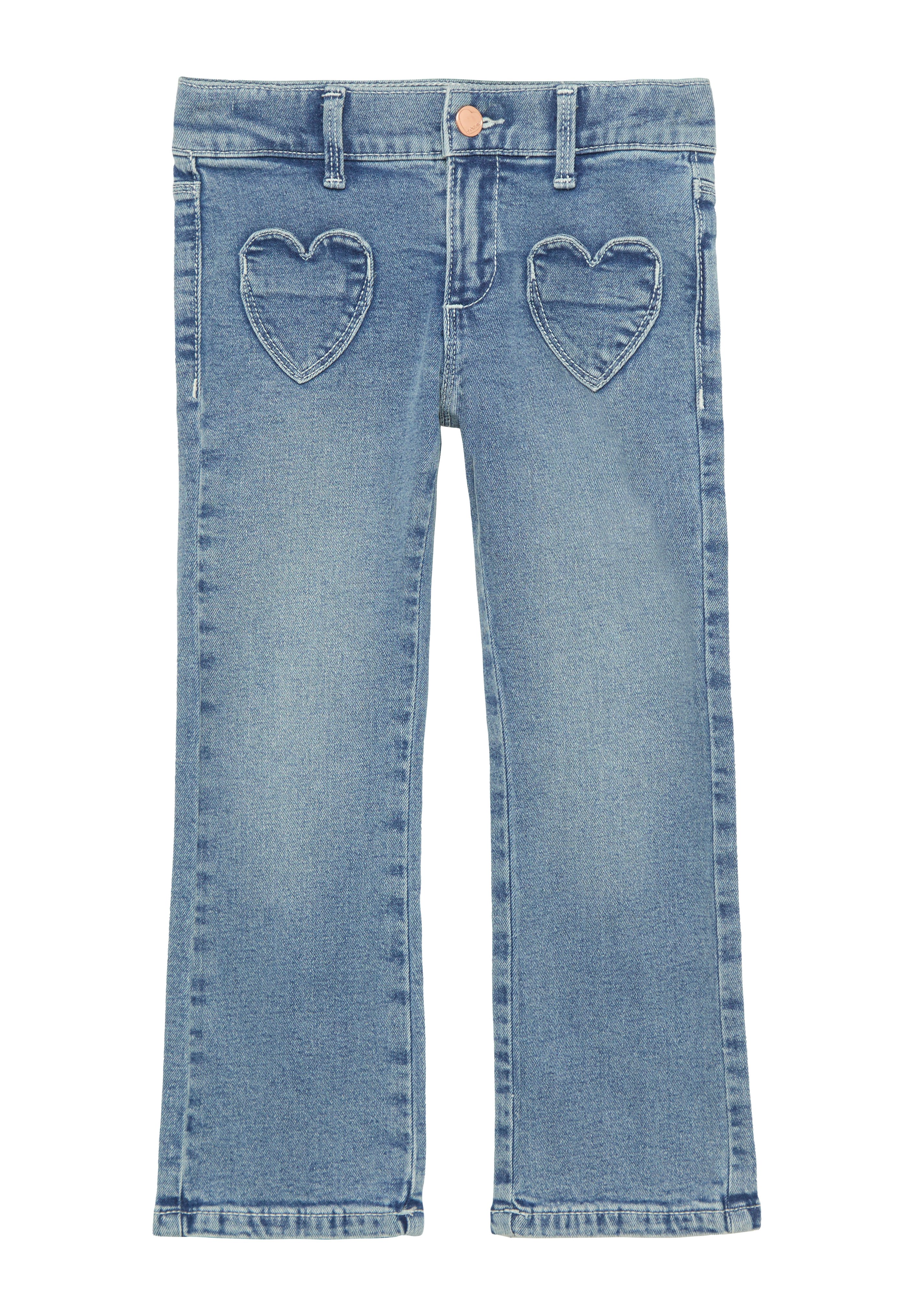 S.Oliver Mädchen Jeans – Mit Elastikbund, Weitenregulierung Und Stickerei, Regular Fit, Bequem Und Stylisch