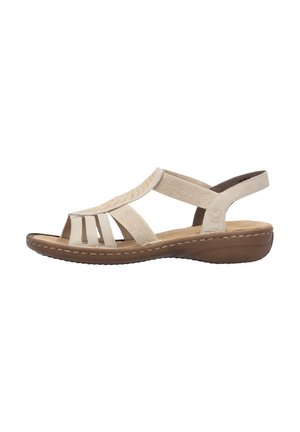 Sandalen met sleehak - beige