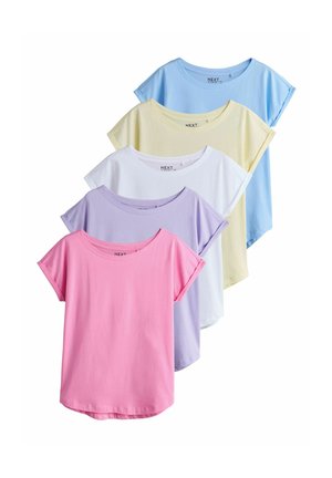 CAP SLEEVE  FIVE PACK - Paprasti marškinėliai - purple blue butter yellow pink white