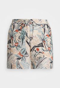 TISSUE LINEN SHORT - Šortai - cream/multi-colored