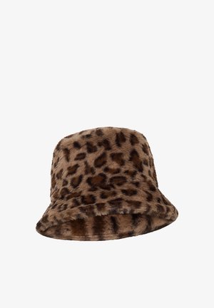Kaffe, KAROWAN ADJUSTABLE BUCKET HAT - Chapeau - dark brown leopard
