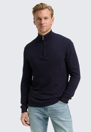 TROYER - Strickpullover - knitted navy melange