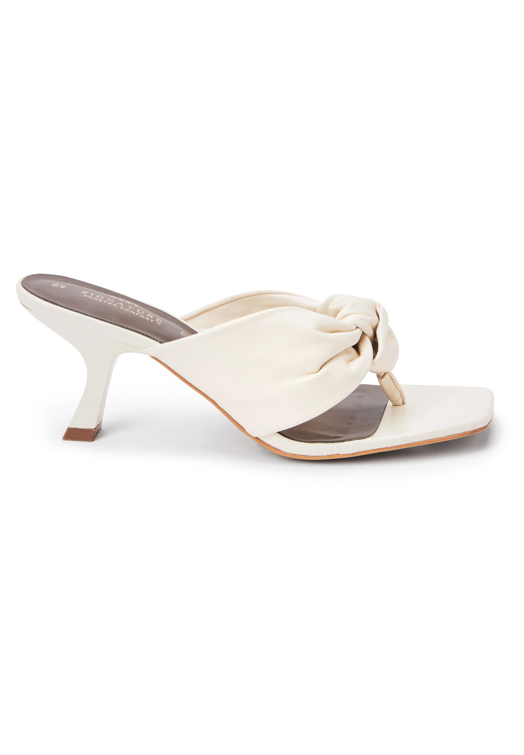 SIGNATURE TWIST - Heeled mules - cream 