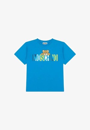 MOSCHINO, T-shirt con stampa - turchese