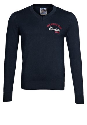 Striktrøje - dark blue