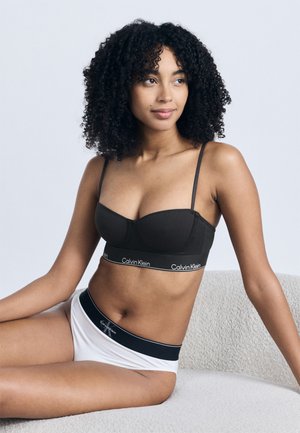 LIGHTLY LINED LONGLI ICON COTTON MODAL - Balconette podprsenka - black