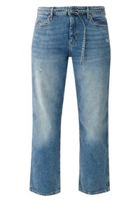 s.Oliver MIT TEXTILGÜRTEL - Jean droit - blau