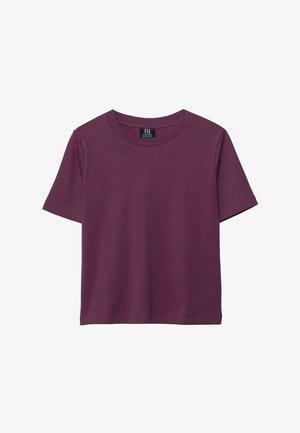 Stradivarius, BASIC REGULAR FIT T-SHIRT 06516883 - Basic T-shirt - purple
