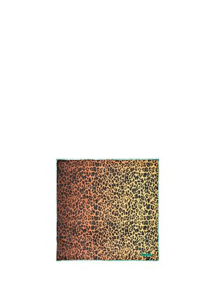 ANIMAL PRINT DEGRADADO Y FLECOS CONTRASTE - Fular - camel