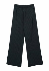 FLOWING STRIPED - Stoffhose - dark blue