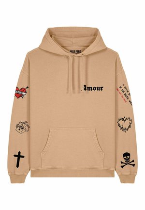 GOTHIC EMBROIDERY HEAYVWEIGHT UNISEX OVERSIZED  - Hoodie - washed beige