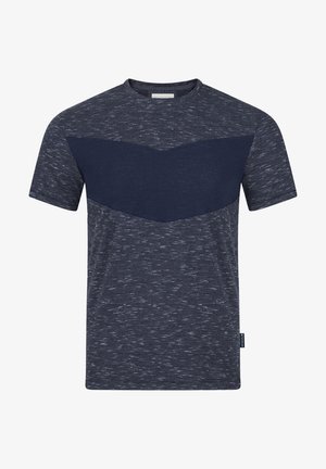 CUTLINE - Print T-shirt - navy white inject