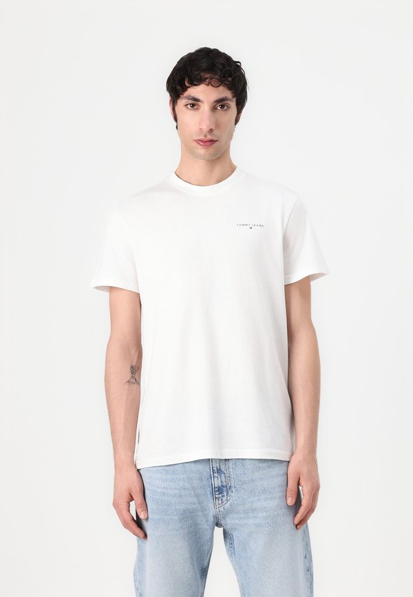 LINEAR CHEST TEE - Basic T-shirt - ecru