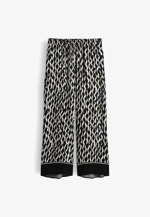OPUS, WIDE LEG PRINT - Pantalon classique - black
