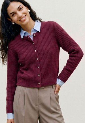 Vero Moda, CARDIGAN VMFOEMILY KNIT CARDIGAN - Gilet - windsor wine