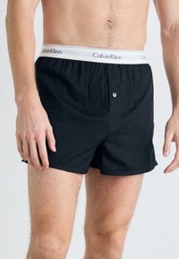 Calvin Klein Underwear BOXER SLIM 2 PACK MODERN COTTON STRETCH - Bokseršorti - black/red