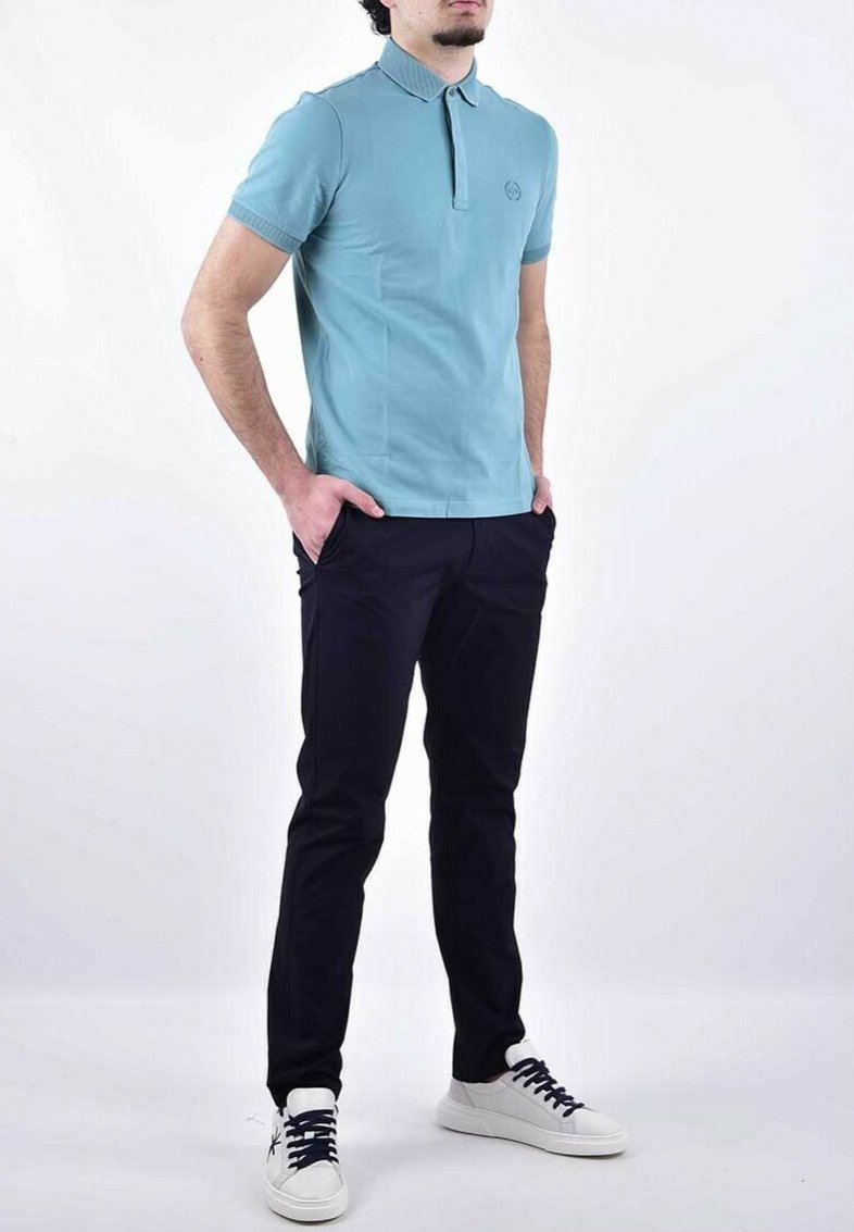 Armani Exchange Poloshirt lichtblauw