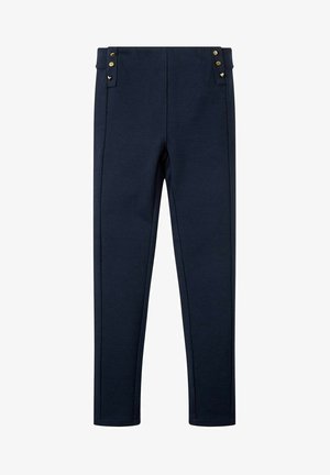 MIT KNOPFDETAIL - Pantaloni - sky captain blue