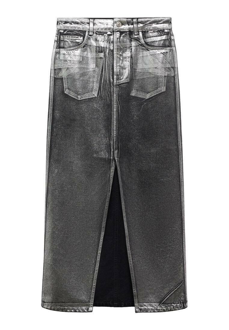 Mango Jeansrok zwart Mango Jeansrok zwart