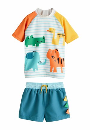 SHORT SLEEVE FIT - SET - Fürdőnadrág - white/red/yellow