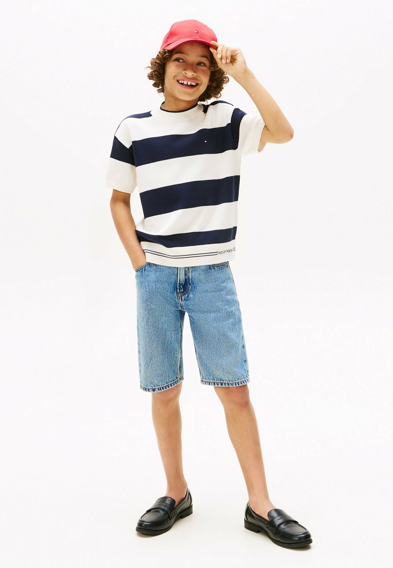 Tommy Hilfiger - RUGBY STRIPE SHORT SLEEVE - Camiseta estampada - dark night navy stripes, Ampliar