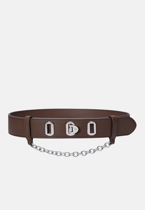 FLIP LOCK LEATHER WIDE BELT - Cinturón - dark mahogany