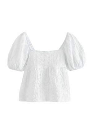 Next TEXTURED PUFF SLEEVE - REGULAR FIT - Bluse - white