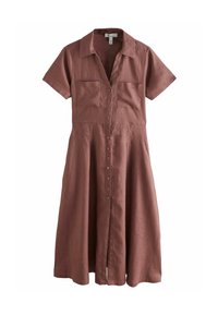 Next TALL FIT - MIDI  - Tričkové šaty - chocolate brown