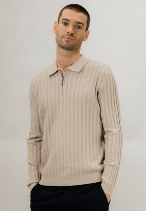 HALF-ZIP PHILLIP - Poloskjorter - light sand