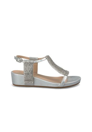 Sandali con zeppa - plateado