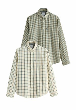 EASY IRON OXFORD 2 PACK - Hemd - ecru tattersall neutral green gingham