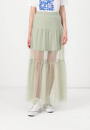 ONLTULLA LONG SKIRT BOX - Maxi skirt - desert sage