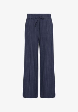 ICHI, IHKATE PINELLE WIDE PA - Παντελόνι - dark blue jacquard stripe
