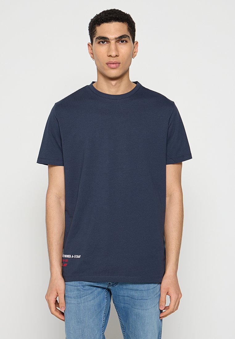 Replay T-shirt print donkerblauw