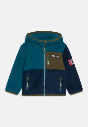 TROLLKIDS AURLANDSFJORD UNISEX - Fleece jacket - dark marine/mystic blue/pine green