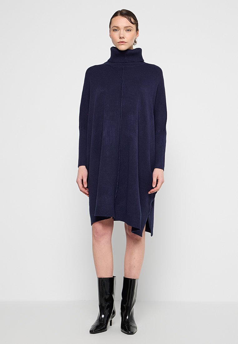 Apart Gebreide jurk donkerblauw