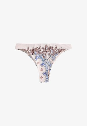 Next, HIGH LEG FIT - BIKINI BOTTOMS . - Spodný diel bikín - cream blue paisley