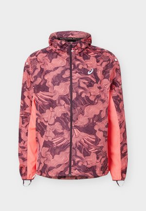 ASICS, FUJITRAIL PACKABLE - Veste coupe-vent - blazing coral/dark aubergine