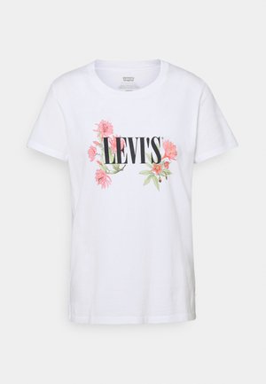 THE PERFECT TEE - Printtipaita - serif white