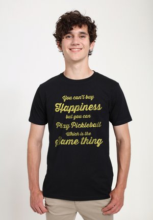 DUKE SONS PICKLEBALL HAPPINESS - Print T-shirt - black