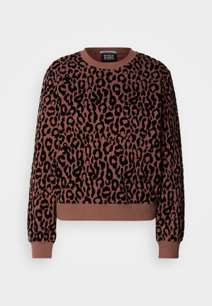 Scotch & Soda FLOCK ARTWORK REGULAR - Felpa - brown